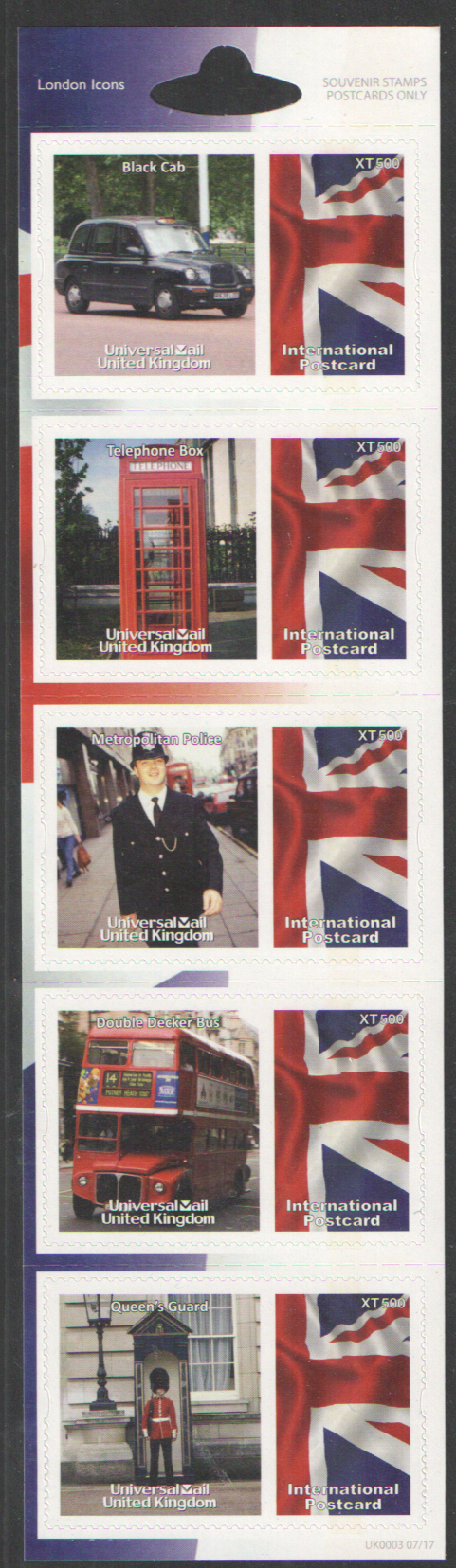 (image for) UK0003 London Icons Universal Mail Stamps Dated: 07/17